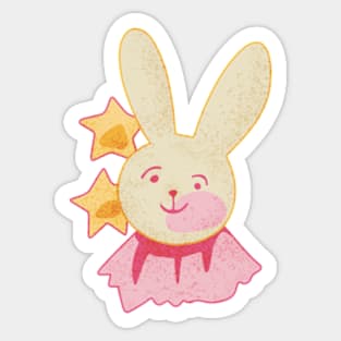 Oshi no Ko Ai Hoshino Textured Cute Bunny Star Ribbon Design Sticker